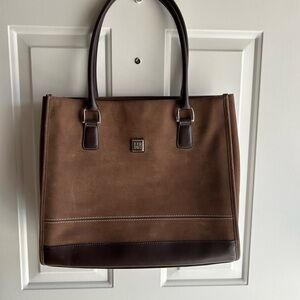 Diane VonFurstenberg Brown Structured Tote Bag